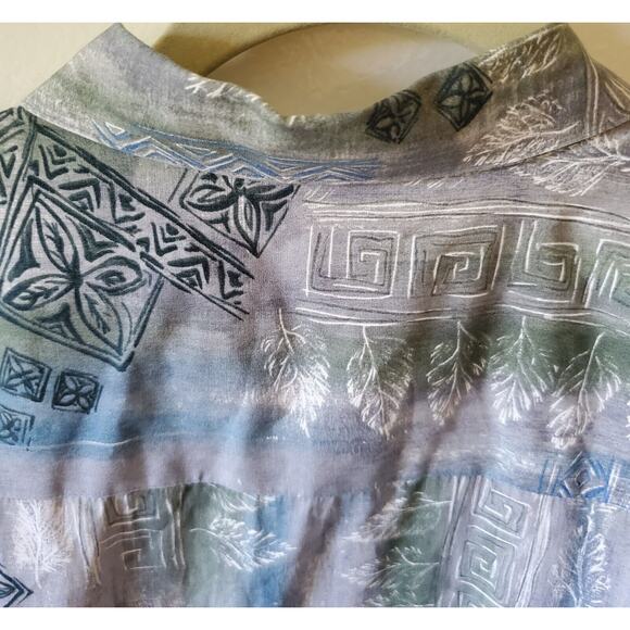 HOLLIS RIVER Mens XL Cotton Short Sleeve Hawaiian Beach Surf Button Shirt - Picture 8 of 13